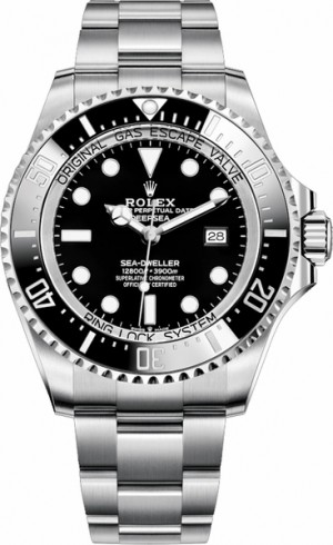 Rolex Deepsea 126660 Orologio da uomo con quadrante nero Oyster Steel Dial Oyster