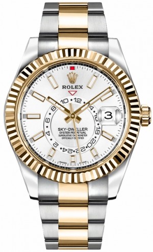 Rolex Sky-Dweller Orologio da uomo con quadrante bianco 326933